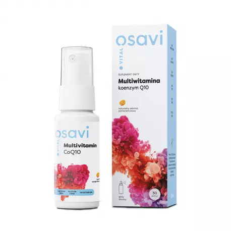 Multiwitamina Koenzym Q10 o Smaku Pomarańczowym Spray Doustny 25 ml Osavi