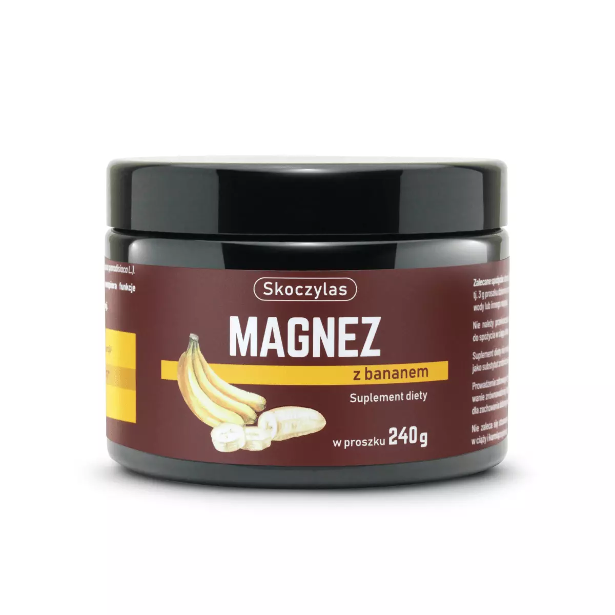 Magnez z bananem Cytrynian magnezu (240 g) Skoczylas Magnez z bananem Cytrynian magnezu (240 g) Skoczylas