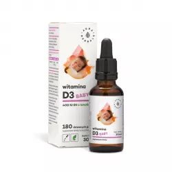 Witamina D3 Baby 400 IU dla Dzieci Krople 30 ml w Płynie Aura Herbals