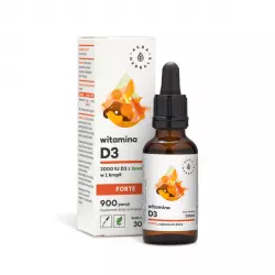 Witamina D3 z Lanoliny 2000 IU Forte Krople (30 ml) Aura Herbals
