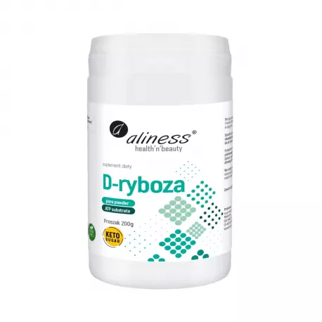 D-Ryboza Ultraczysta (Keto Cukier) ATP Słodzik w Proszku 200 g Aliness