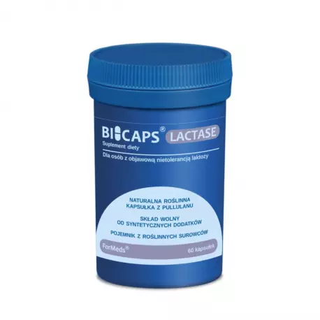 BICAPS LACTASE dla Osób z Objawami Nietolerancji Laktozy (60 kaps) ForMeds
