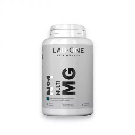 Nr 1 Multi MG Magnez z Witaminą B6 4 formy Magnezu (90 kaps) Lab One