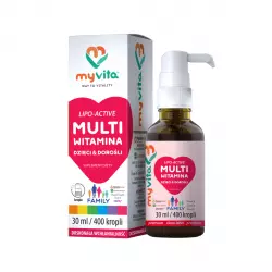 Multiwitamina Lipo-Active Family dla Dzieci i Dorosłych w Krople 30 ml MyVita