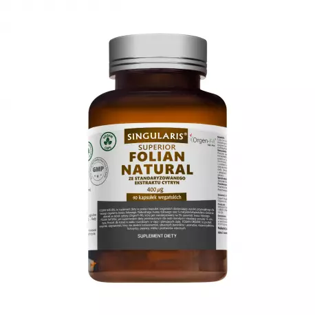 FOLIAN NATURAL 400 mcg Kwas Foliowy (90 kaps) Singularis