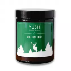 HO HO HO! Świąteczna Świeca Sojowa Duża Ręcznie Robiona Wegańska 180 ml YUSH