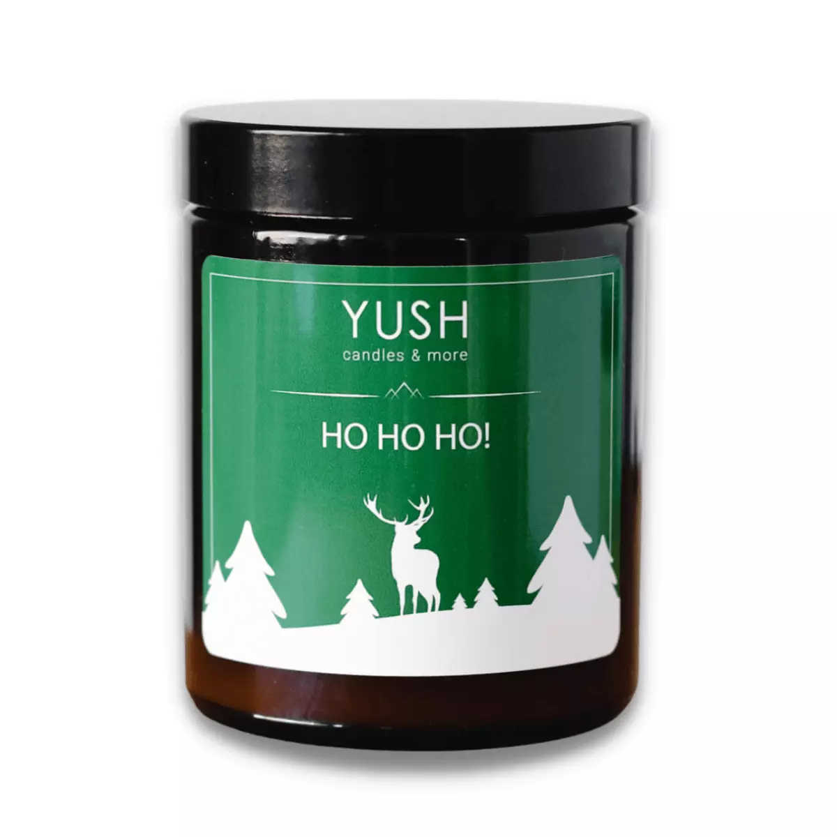 HO HO HO! Świąteczna Świeca Sojowa Duża Ręcznie Robiona Wegańska 180 ml YUSH HO HO HO! Świąteczna Świeca Sojowa Duża Ręcznie Robiona Wegańska 180 ml YUSH