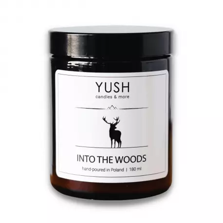 INTO THE WOODS Świeca Sojowa Duża Ręcznie Robiona Wegańska 180 ml YUSH