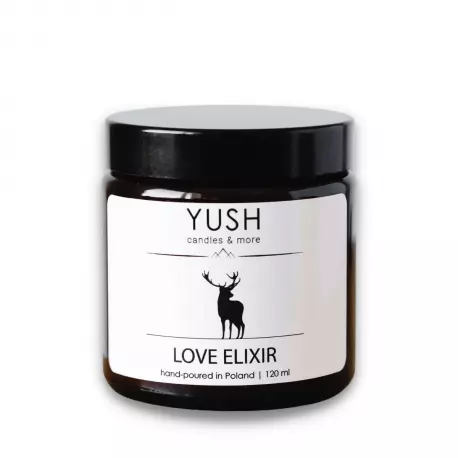 LOVE ELXIR Świeca Sojowa Ręcznie Robiona Wegańska 120 ml YUSH