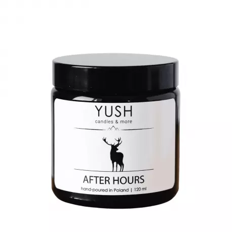 AFTER HOURS Świeca Sojowa Ręcznie Robiona Wegańska 120 ml YUSH