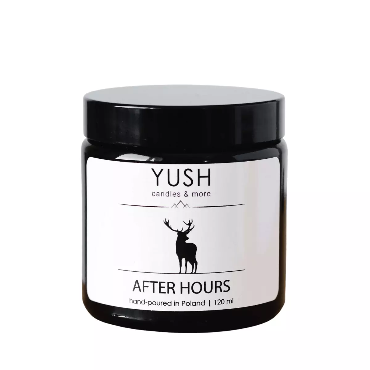 AFTER HOURS Świeca Sojowa Ręcznie Robiona Wegańska 120 ml YUSH AFTER HOURS Świeca Sojowa Ręcznie Robiona Wegańska 120 ml YUSH